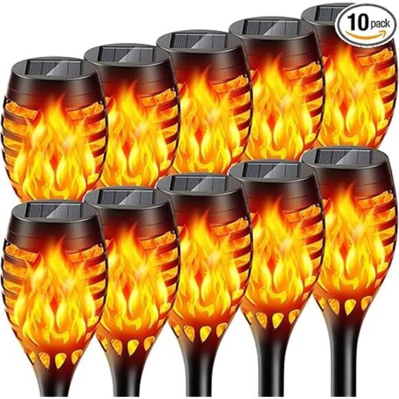 Solar Lights 10 Pack Solar Torch Light - Picture 7 of 7
